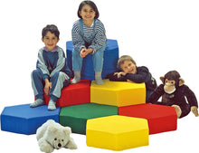 Hexagonal foam stool, 60 cm high