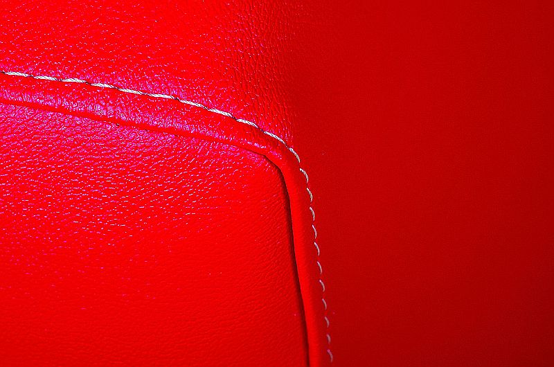 Soft stool, 30 cm high, 40 cm side length with faux leather cover