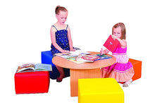 Hocker Soft 30 cm hoch, 40 cm Seitenlänge mit Kunstlederüberzug