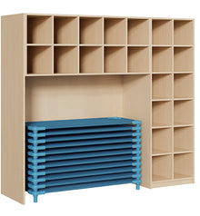 Regal für 15 Stapelliegen