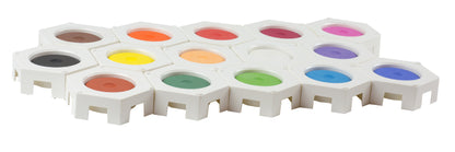 Ensemble de 6 pastilles aquarelle, blocs de couleur d= 55 mm