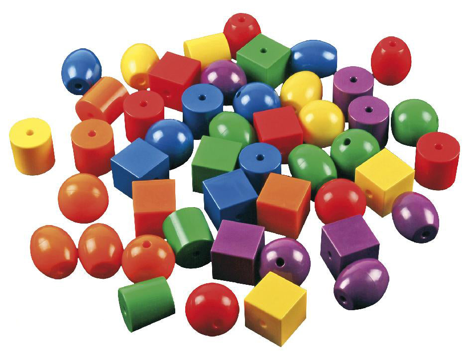 Mega Perlen zum Fädeln aus Kunststoff