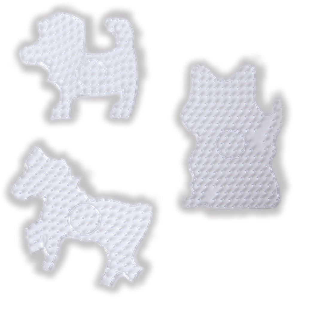 Bügelperlen XL Steckplatten Hund Katze Pferd