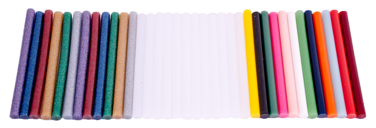 Assorted glue sticks, Ø 7 mm, 12 pieces