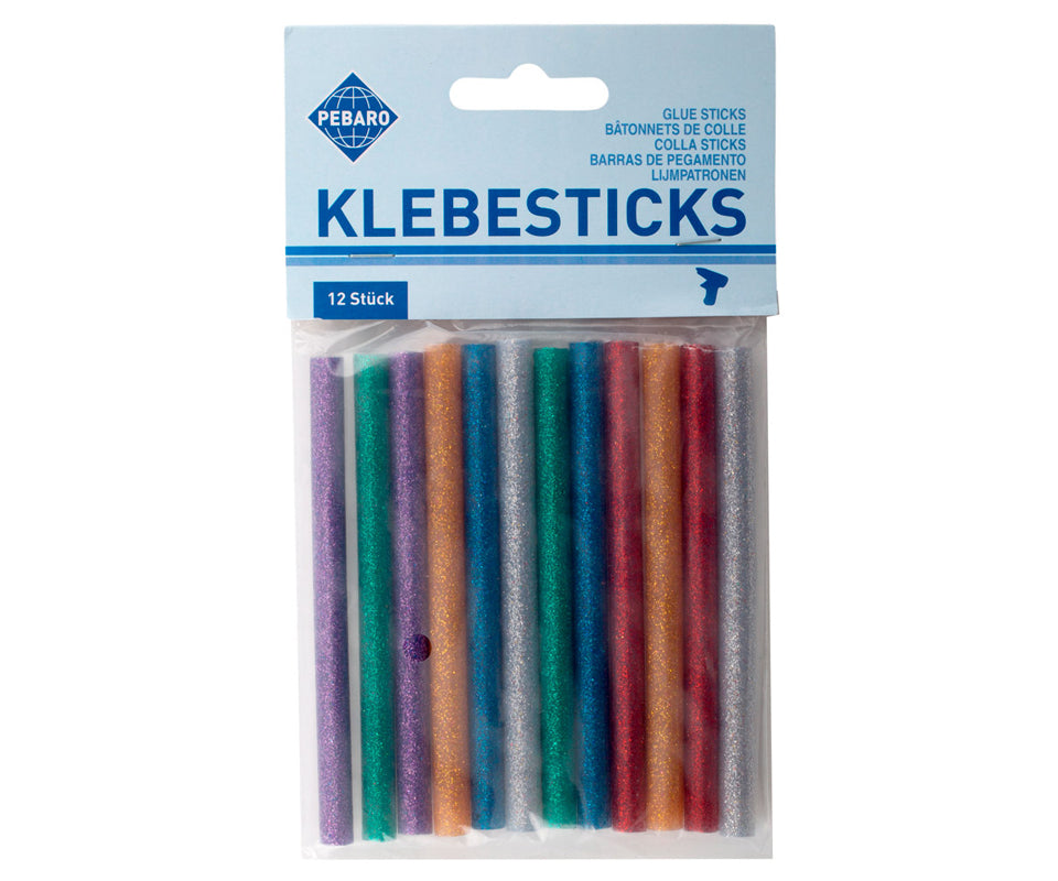 Klebesticks glitter Ø 7 mm 12 Stück