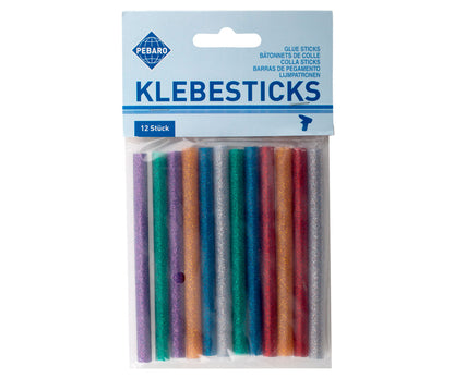 Klebesticks glitter Ø 7 mm 12 Stück