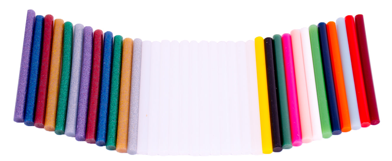 Assorted glue sticks, Ø 7 mm, 12 pieces