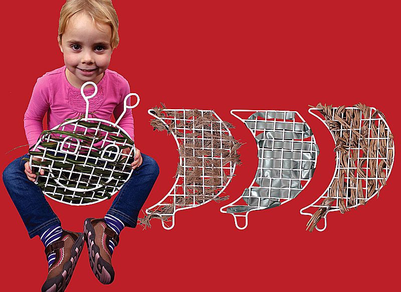 Metal weaving frame caterpillar, 4-piece set consisting of a head and 3 body segments