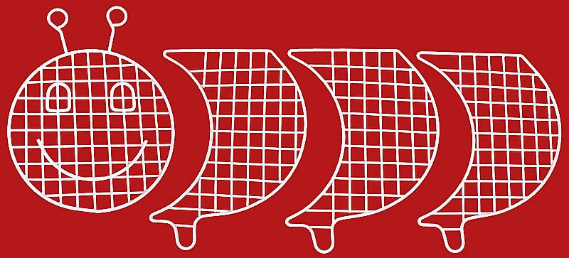 Metal weaving frame caterpillar, 4-piece set consisting of a head and 3 body segments