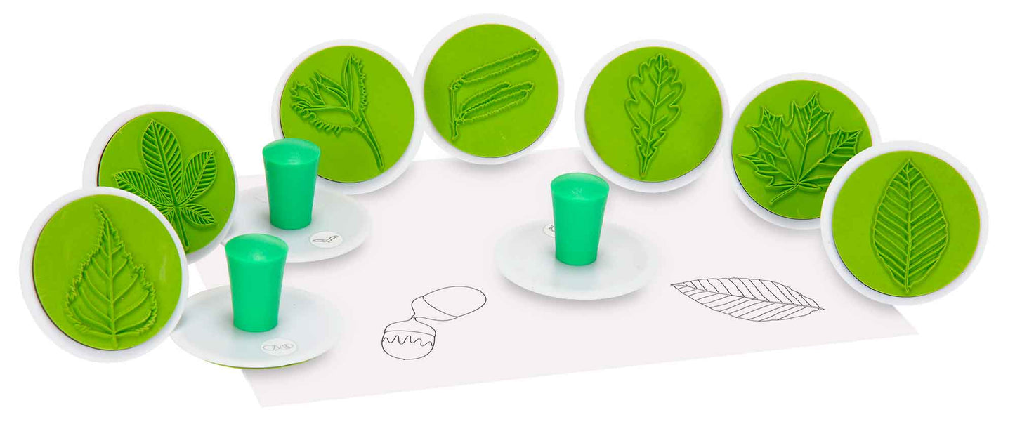 Ensemble de tampons feuilles et fruits, 10 pièces.