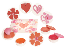 Moosgummi-Stempel Herzen 6tlg.