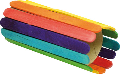 Bastelhölzer klein bunt oder natur