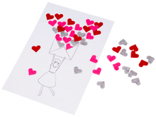 Filzaufkleber Herz 300tlg.