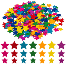 Filzaufkleber Regenbogen-Sterne 360tlg.