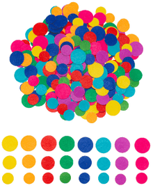 Filzaufkleber Regenbogen-Punkte 360tlg.