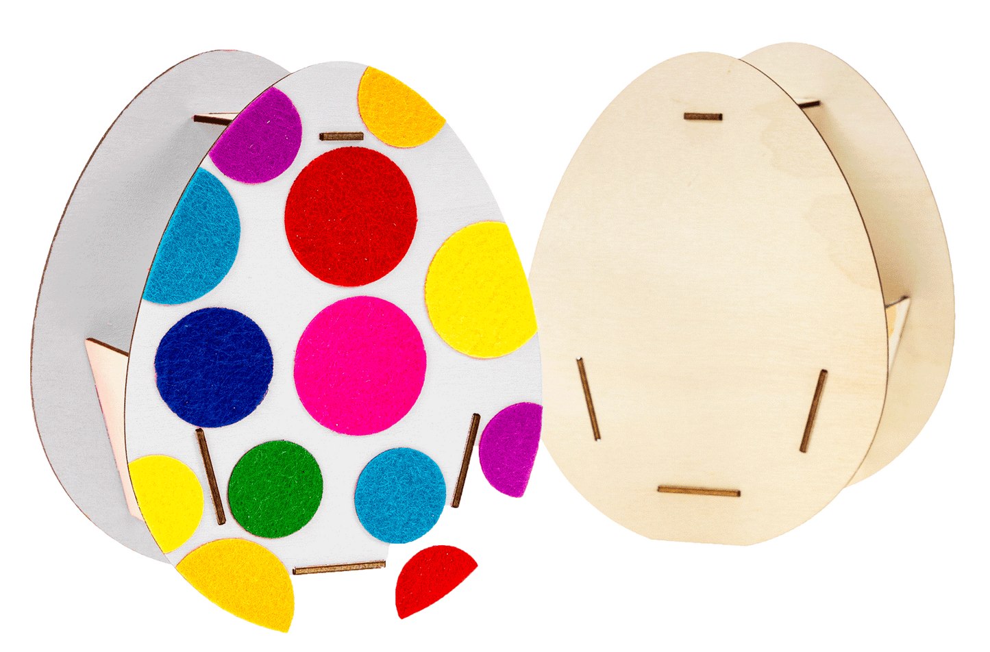 Felt stickers rainbow dots 360pcs.