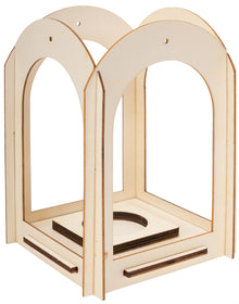 Laterne aus Holz, 5er Set