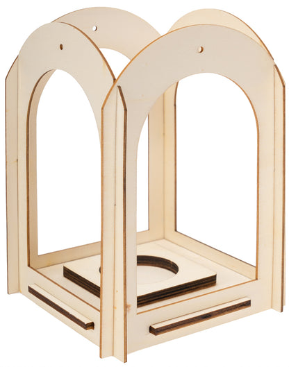 Laterne aus Holz, 5er Set