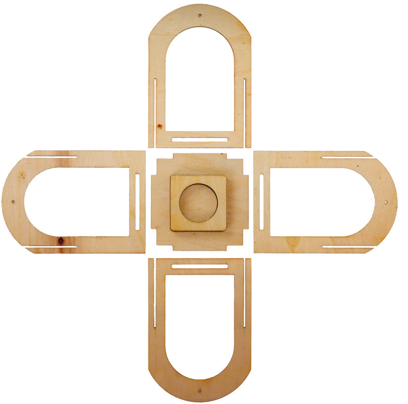 Laterne aus Holz, 5er Set