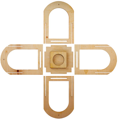 Laterne aus Holz, 5er Set