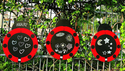 Marienkäfer Zauntafel 3er-Set