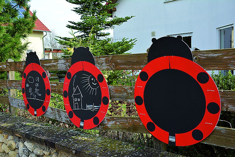 Marienkäfer Zauntafel 3er-Set