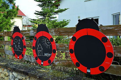 Marienkäfer Zauntafel 3er-Set