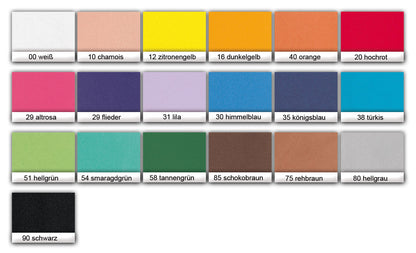 Moosgummi 20 x 29 cm, 10 Bg. einer Farbe