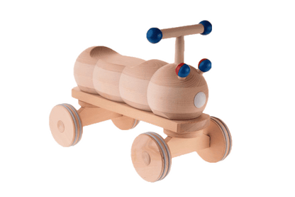 Rutscher Raupe aus Holz