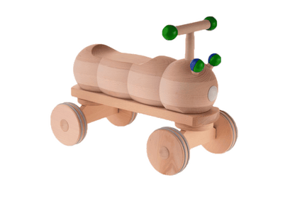 Rutscher Raupe aus Holz