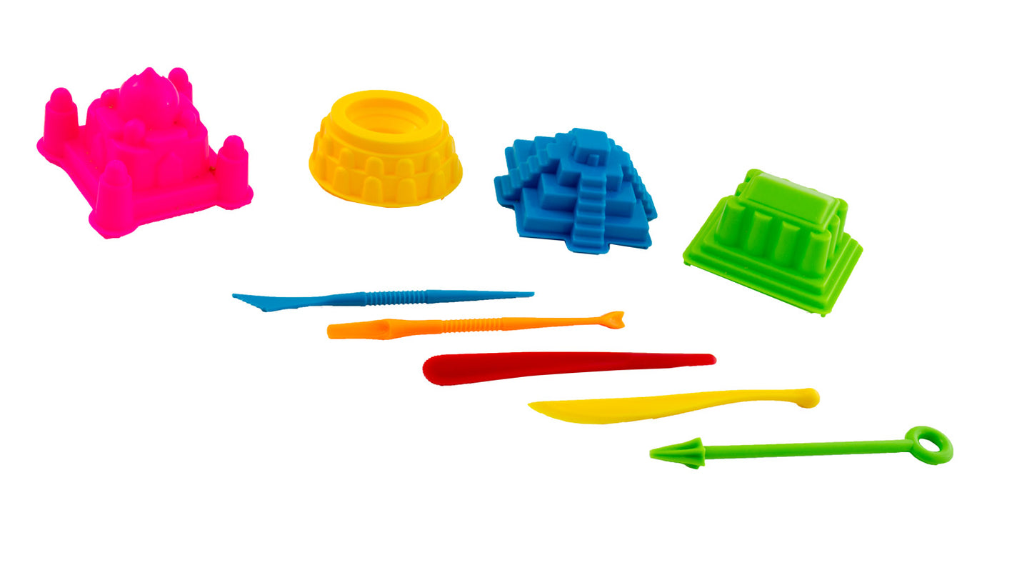 Ensemble de moules à sable Monuments Mini 9 pièces.