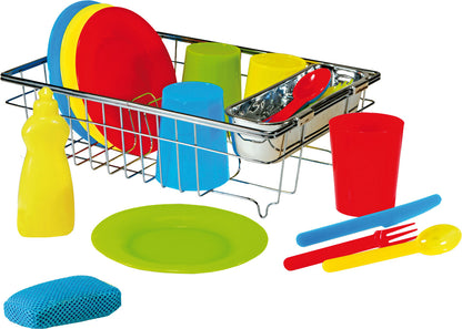 Abtropfkorb mit Geschirr 24tlg.