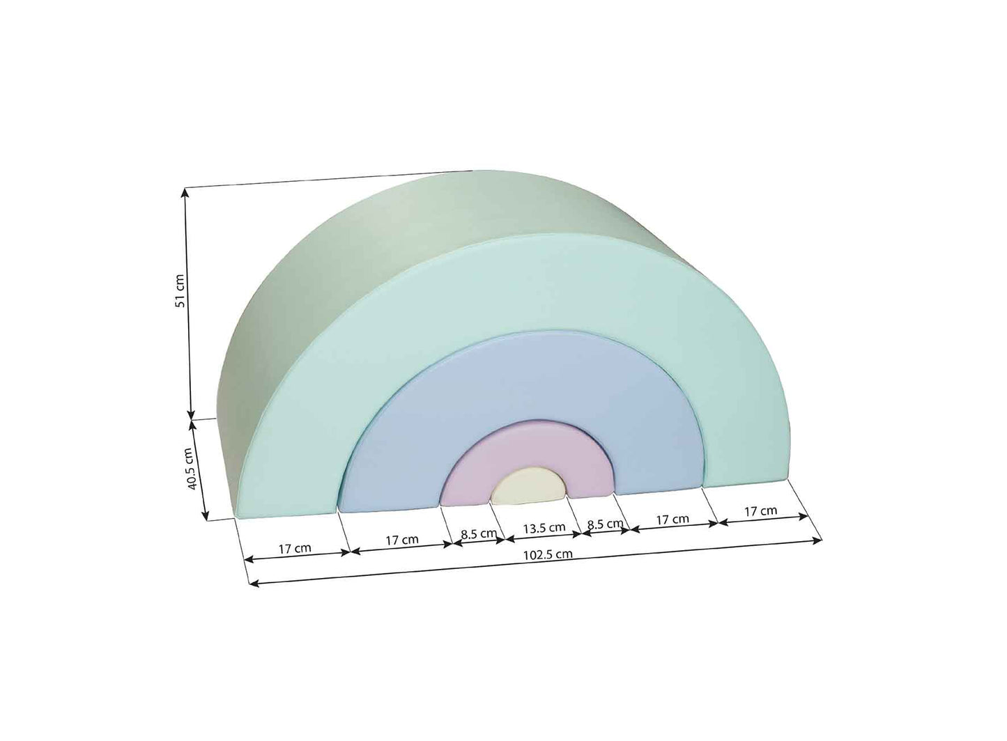 IGLU Montessori Soft Building Blocks – Rainbow
