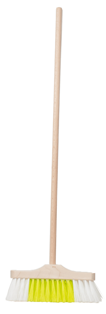 Children's indoor broom, 55 cm long, with plastic bristles and wooden handle (49 cm) 