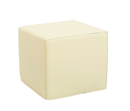 Soft stool, 30 cm high, 40 cm side length with faux leather cover