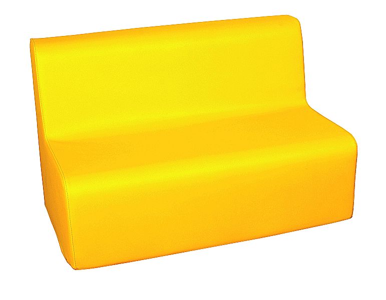 2-seater sofa, soft, 80 cm, made of foam with faux leather cover, 30 cm seat height