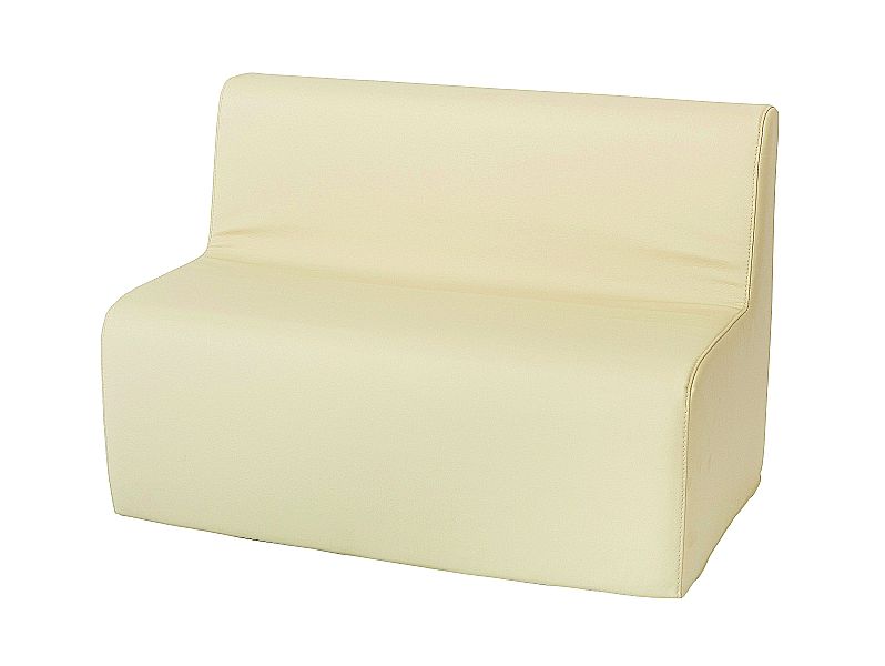 2-seater sofa, soft, 80 cm, made of foam with faux leather cover, 30 cm seat height