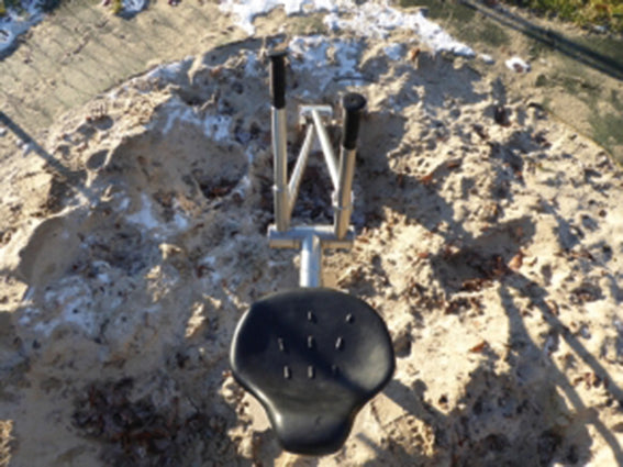 Sandbagger aus Edelstahl mit Bodenplatte