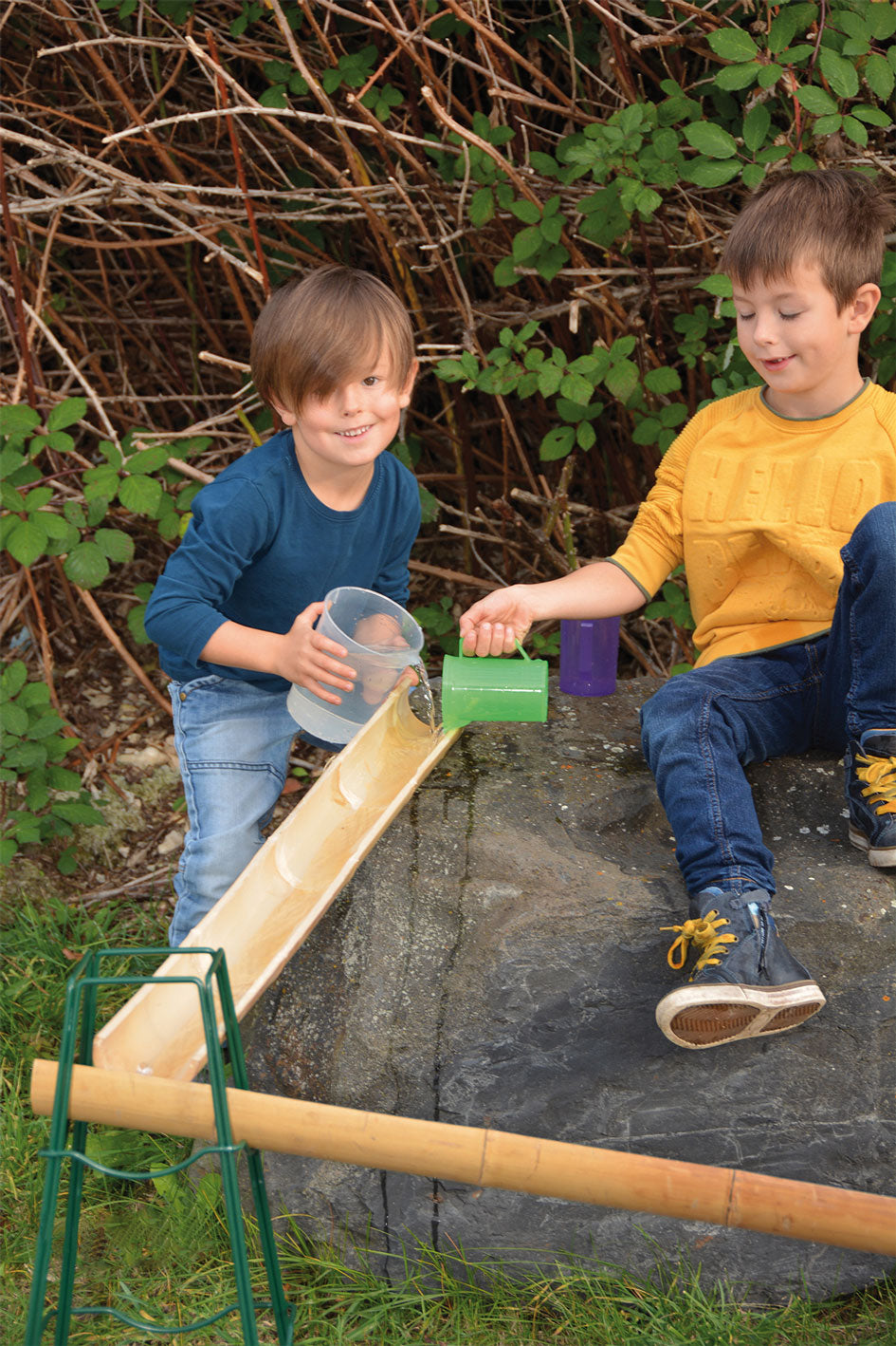Wasserbahn Bambusrinne 4tlg.