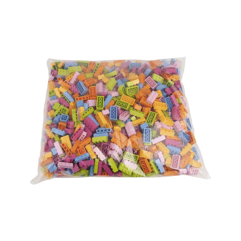 Q-Bricks Kindergarten Bausteine Blütenmischung im Koffer  750 Stk.