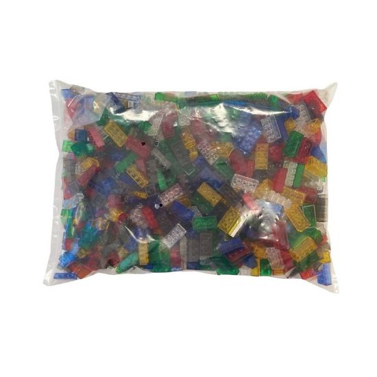 Q-Bricks Kindergarten Bausteine Transparent Basismischung 1.000 Stk.