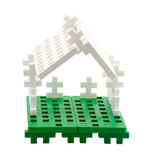 Plus Plus BIG Grün/Weiß Bauplatten 10er