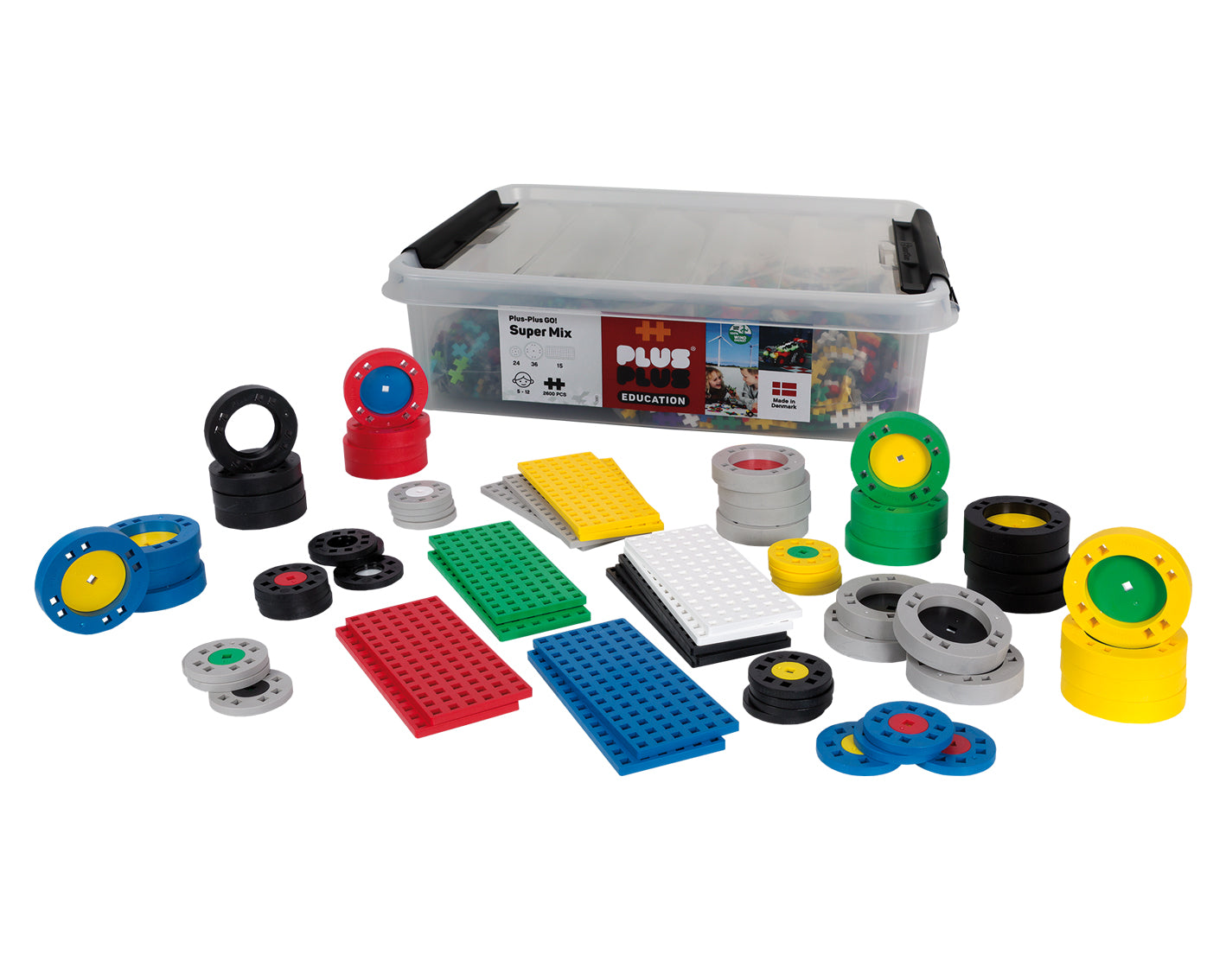 Plus Plus GO Räder groß/klein 2600 Steine 15 Platten