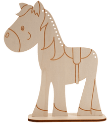 Holzpferd zum Flechten 3er Set