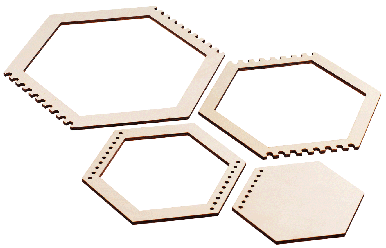 Web- und Fädelwaben 8tlg.