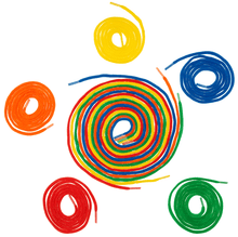 Fädelschnüre 5 Farben 10er Set