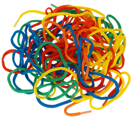 Fädelschnüre 5 Farben 10er Set