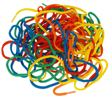 Fädelschnüre 5 Farben 10er Set