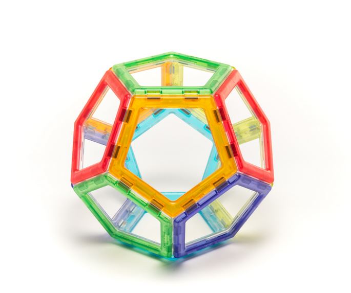 Polydron Magnetbausteine 100tlg. transparent