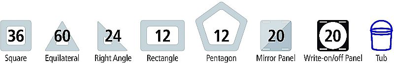 Polydron Klassenset groß, magnetisch 184tlg.